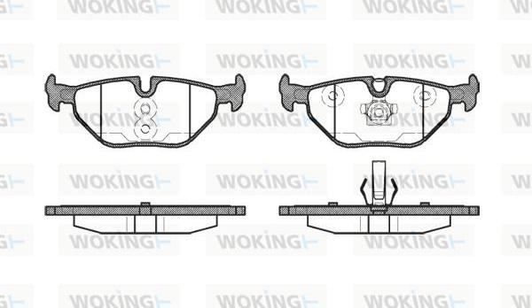 Woking P3653.40 - Комплект спирачно феродо, дискови спирачки vvparts.bg