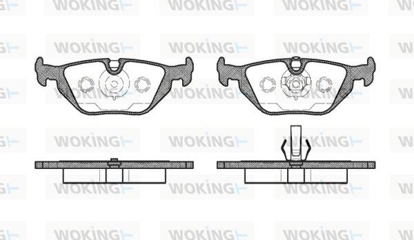 Woking P3653.50 - Комплект спирачно феродо, дискови спирачки vvparts.bg