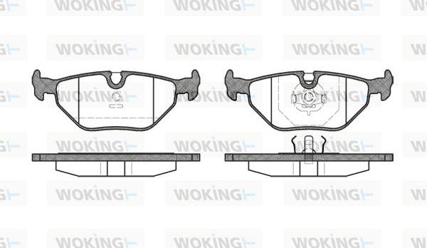 Woking P3653.00 - Комплект спирачно феродо, дискови спирачки vvparts.bg