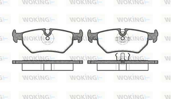 Woking P3653.10 - Комплект спирачно феродо, дискови спирачки vvparts.bg