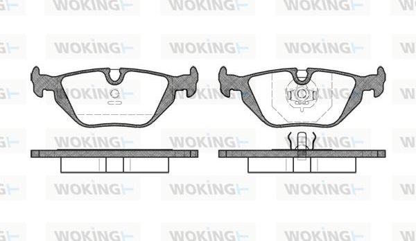 Woking P3653.30 - Комплект спирачно феродо, дискови спирачки vvparts.bg