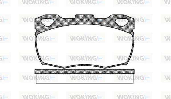 Woking P3663.00 - Комплект спирачно феродо, дискови спирачки vvparts.bg