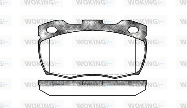 Woking P3663.10 - Комплект спирачно феродо, дискови спирачки vvparts.bg