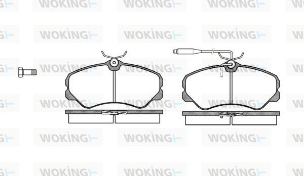 Woking P3613.02 - Комплект спирачно феродо, дискови спирачки vvparts.bg