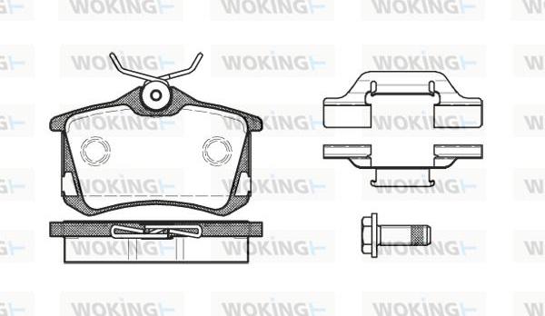 Woking P3633.50 - Комплект спирачно феродо, дискови спирачки vvparts.bg