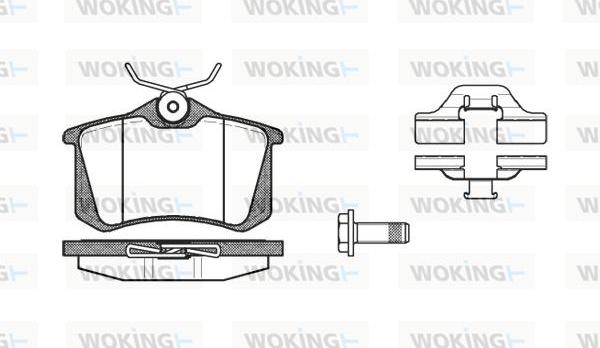 Woking P3633.03 - Комплект спирачно феродо, дискови спирачки vvparts.bg