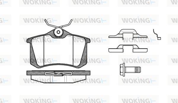 Woking P3633.16 - Комплект спирачно феродо, дискови спирачки vvparts.bg