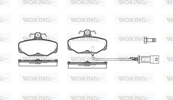 Woking P3053.02 - Комплект спирачно феродо, дискови спирачки vvparts.bg