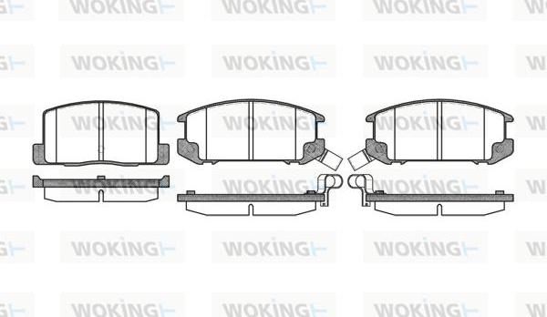 Woking P3013.12 - Комплект спирачно феродо, дискови спирачки vvparts.bg