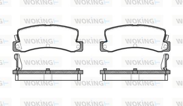 Woking P3143.04 - Комплект спирачно феродо, дискови спирачки vvparts.bg