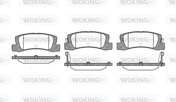 Woking P3143.02 - Комплект спирачно феродо, дискови спирачки vvparts.bg