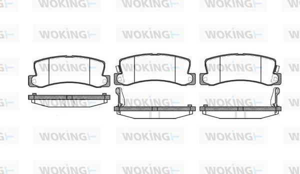 Woking P3143.22 - Комплект спирачно феродо, дискови спирачки vvparts.bg