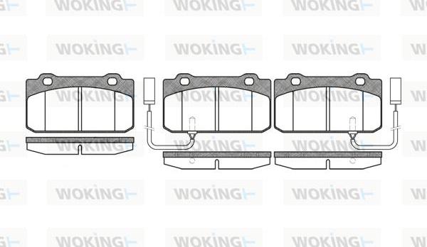 Woking P3103.12 - Комплект спирачно феродо, дискови спирачки vvparts.bg