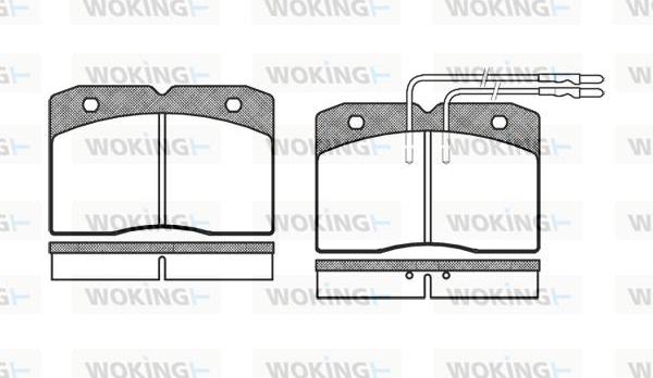 Woking P3113.04 - Комплект спирачно феродо, дискови спирачки vvparts.bg