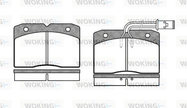 Woking P3113.12 - Комплект спирачно феродо, дискови спирачки vvparts.bg