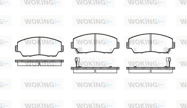 Woking P3183.02 - Комплект спирачно феродо, дискови спирачки vvparts.bg