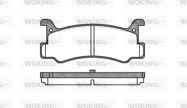 Woking P3133.00 - Комплект спирачно феродо, дискови спирачки vvparts.bg