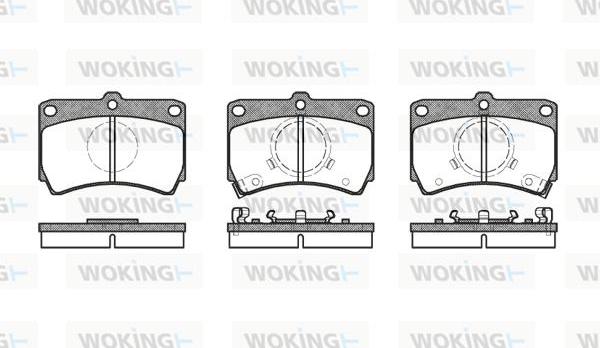 Woking P3123.02 - Комплект спирачно феродо, дискови спирачки vvparts.bg