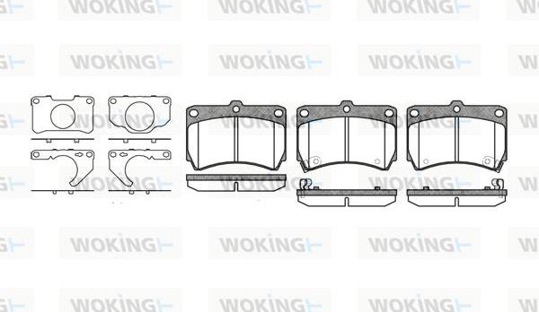 Woking P3123.32 - Комплект спирачно феродо, дискови спирачки vvparts.bg