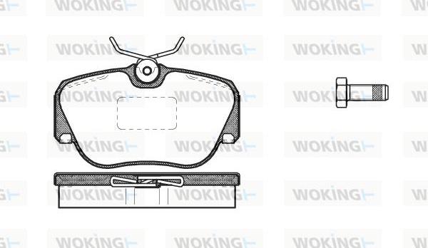 Woking P3843.00 - Комплект спирачно феродо, дискови спирачки vvparts.bg