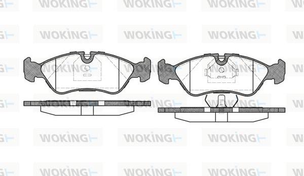 Woking P3863.30 - Комплект спирачно феродо, дискови спирачки vvparts.bg