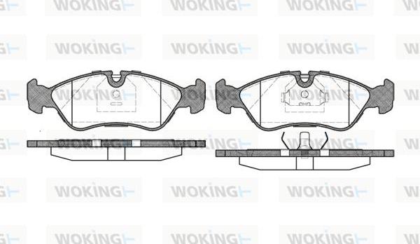 Woking P3863.20 - Комплект спирачно феродо, дискови спирачки vvparts.bg