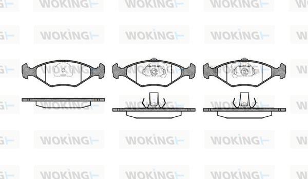 Woking P3813.40 - Комплект спирачно феродо, дискови спирачки vvparts.bg