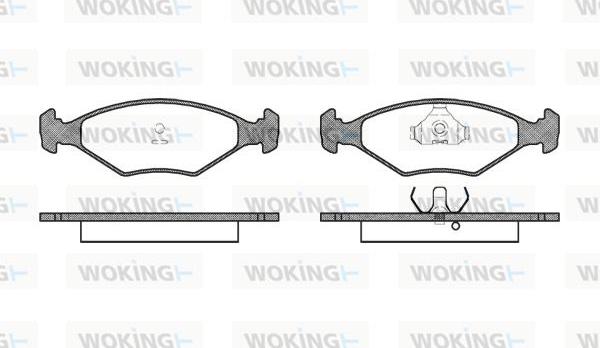 Woking P3813.00 - Комплект спирачно феродо, дискови спирачки vvparts.bg