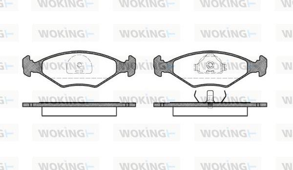 Woking P3813.10 - Комплект спирачно феродо, дискови спирачки vvparts.bg