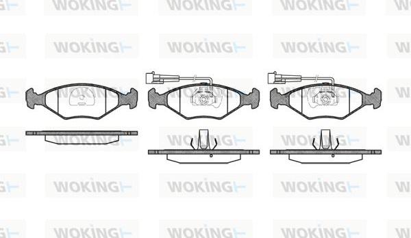 Woking P3813.32 - Комплект спирачно феродо, дискови спирачки vvparts.bg