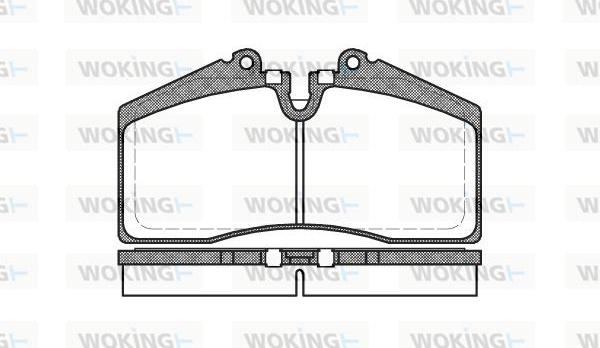 Woking P3883.00 - Комплект спирачно феродо, дискови спирачки vvparts.bg