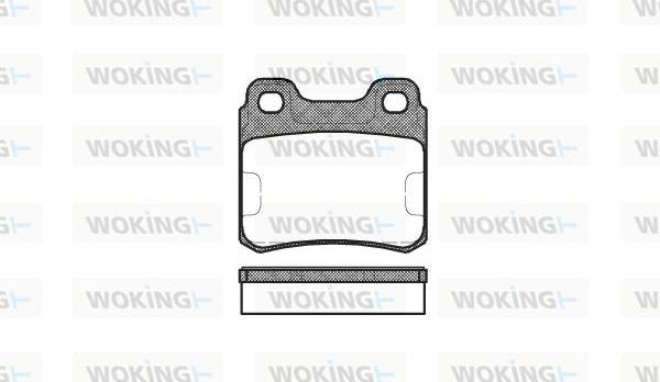 Woking P3823.00 - Комплект спирачно феродо, дискови спирачки vvparts.bg