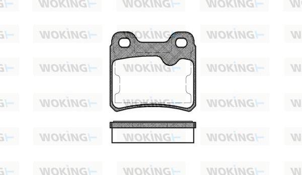 Woking P3823.10 - Комплект спирачно феродо, дискови спирачки vvparts.bg