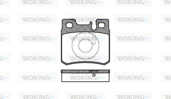 Woking P3823.20 - Комплект спирачно феродо, дискови спирачки vvparts.bg