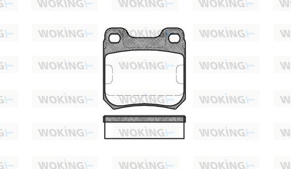 Woking P3393.40 - Комплект спирачно феродо, дискови спирачки vvparts.bg