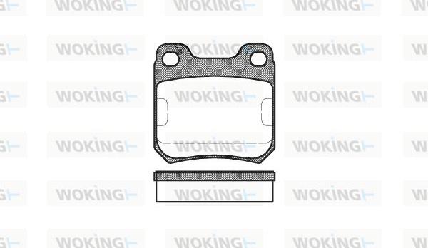 Woking P3393.00 - Комплект спирачно феродо, дискови спирачки vvparts.bg