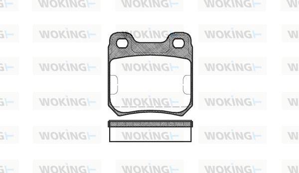 Woking P3393.10 - Комплект спирачно феродо, дискови спирачки vvparts.bg