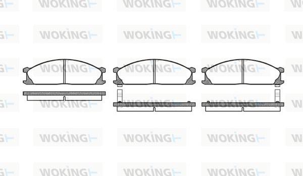 Woking P3363.02 - Комплект спирачно феродо, дискови спирачки vvparts.bg