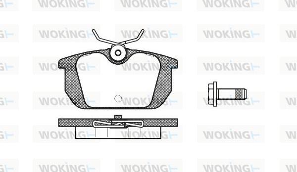 Woking P3313.00 - Комплект спирачно феродо, дискови спирачки vvparts.bg