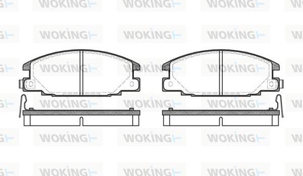 Woking P3383.04 - Комплект спирачно феродо, дискови спирачки vvparts.bg