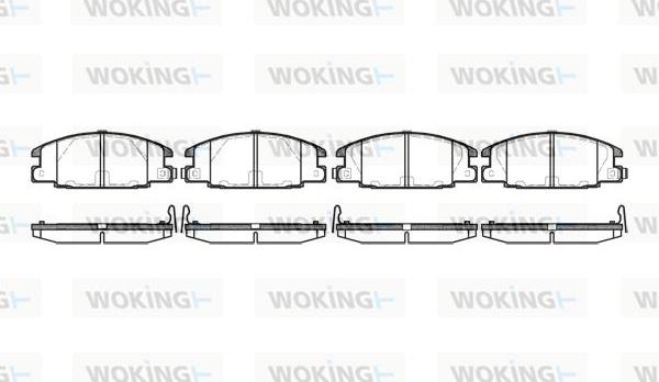 Woking P3383.24 - Комплект спирачно феродо, дискови спирачки vvparts.bg