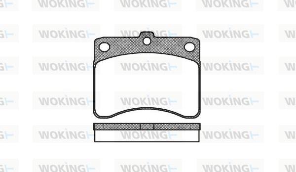 Woking P3323.00 - Комплект спирачно феродо, дискови спирачки vvparts.bg