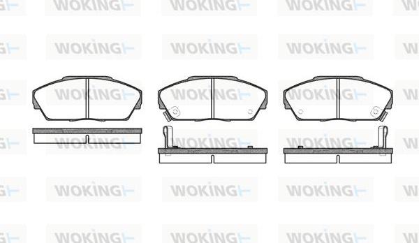 Woking P3373.02 - Комплект спирачно феродо, дискови спирачки vvparts.bg