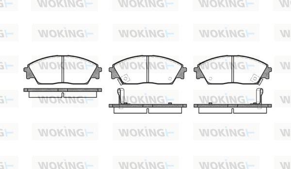 Woking P3293.02 - Комплект спирачно феродо, дискови спирачки vvparts.bg