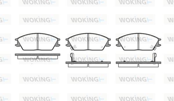 Woking P3243.02 - Комплект спирачно феродо, дискови спирачки vvparts.bg