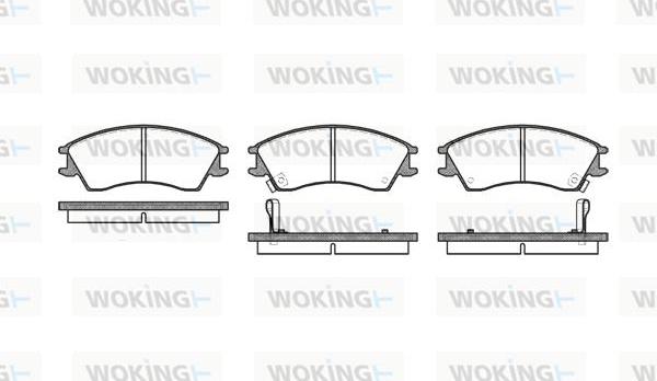 Woking P3243.12 - Комплект спирачно феродо, дискови спирачки vvparts.bg