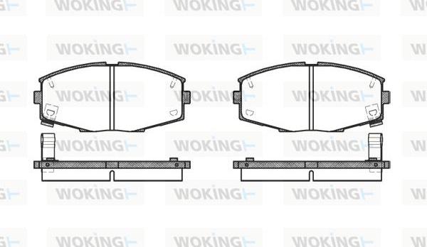 Woking P3253.04 - Комплект спирачно феродо, дискови спирачки vvparts.bg