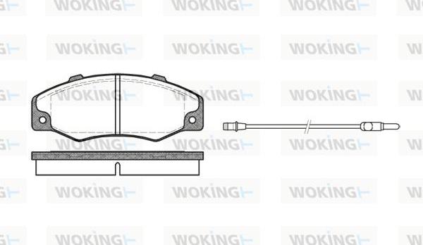Woking P3203.02 - Комплект спирачно феродо, дискови спирачки vvparts.bg