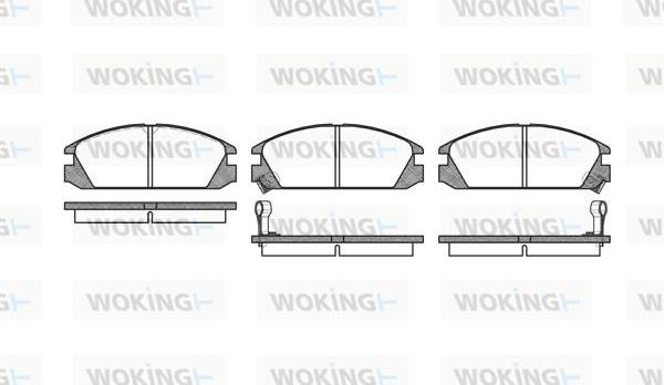 Woking P3283.02 - Комплект спирачно феродо, дискови спирачки vvparts.bg