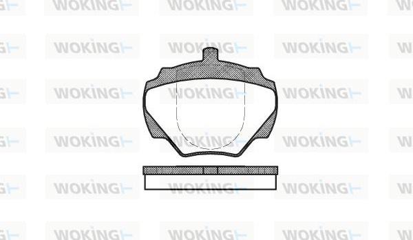 Woking P3223.00 - Комплект спирачно феродо, дискови спирачки vvparts.bg